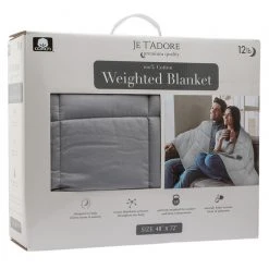 Brand new ???? Je T'adore 12 Lb. Cotton Weighted Blanket Silver ✔️
