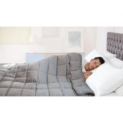 New ???? Rejuve 12 Lb. Bamboo Weighted Blanket Gray ⭐