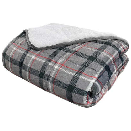Promo ???? Je T'adore 12 Lb. Velvet Sherpa Weighted Blanket Gray Combo ???? 3 Promo ???? Je T'adore 12 Lb. Velvet Sherpa Weighted Blanket Gray Combo ????