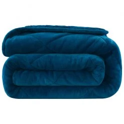 Wholesale ???? Luxemode 15 Lb. Machine Washable Buttery Soft Velvet Weighted Blanket Navy Blue ????