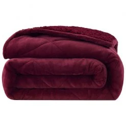 Cheapest ???? Luxemode 15 Lb. Machine Washable Buttery Soft Velvet Weighted Blanket Burgundy ????