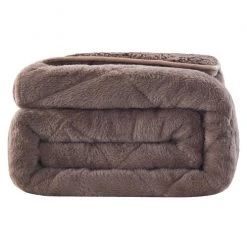 Best Sale ???? Luxemode 12 Lb. Machine Washable Anti-Microbial Buttery Soft Velvet/Sherpa Weighted Blanket Mocha ????