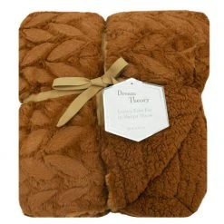 Best Pirce ???? Dream Theory Reversible Fur And Solid Sherpa Throw Blanket Brown ????
