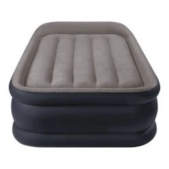 New ???? Intex Twin 16.5" Deluxe Pillow Rest Dura-Beam Airbed With Built-In Electric Pump Original ????