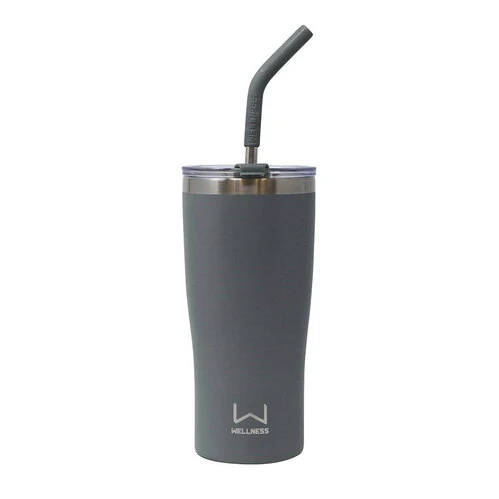 Flash Sale ???? Wellness 20-oz. Double-Wall Stainless Steel Tumbler With Straw Gray Combo ???? 3 Flash Sale ???? Wellness 20-oz. Double-Wall Stainless Steel Tumbler With Straw Gray Combo ????