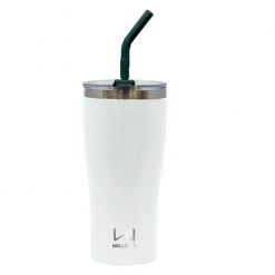 Buy ???? Wellness 20-oz. Double-Wall Stainless Steel Tumbler With Straw White Combo ????