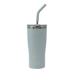 Deals ???? Wellness 20-oz. Double-Wall Stainless Steel Tumbler With Straw Light Blue Combo ????