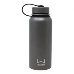 Cheap ???? Wellness 30-oz. Powder ???? Coated Double-Wall Stainless Steel Bottle Gray ????