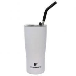 New ???? Hydraflow Capri 20-oz. Double Wall Tumbler With Straw White ✔️