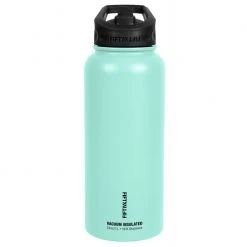 Best Pirce ???? Fifty Fifty 34-oz. Stainless Steel Vacuum Insulated Bottle With Flip Straw Lid Mint Green ????